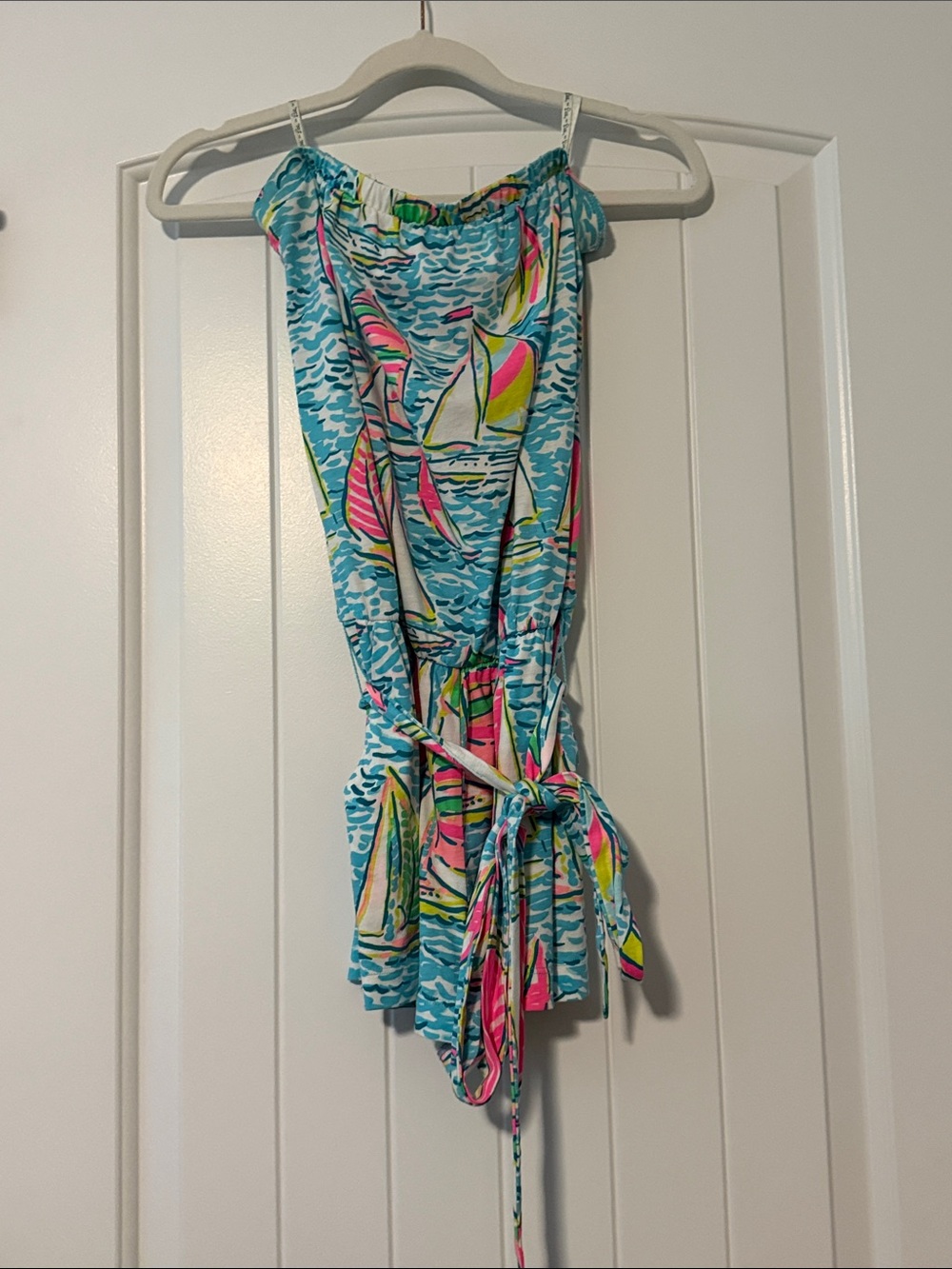 Women’s Lilly Pulitzer Strapless Romper XS | sail boat print
